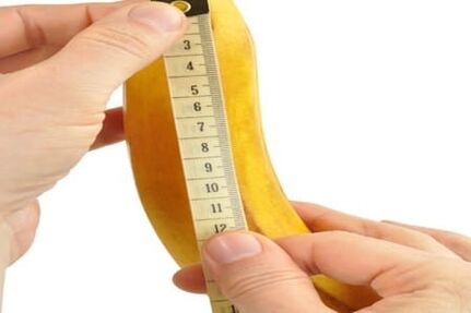 banāna mērīšana simbolizē dzimumlocekļa izmēru