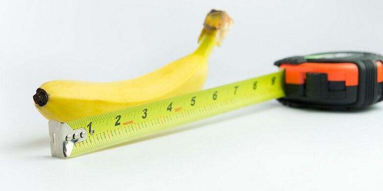 dzimumlocekļa mērīšana pēc operācijas, piemēram, banāns